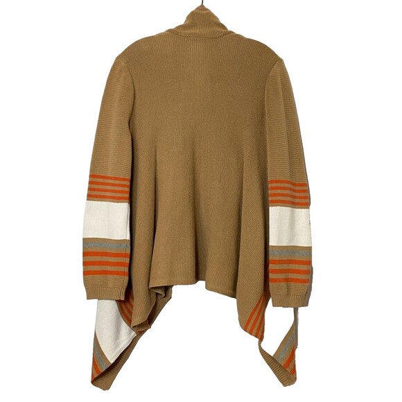 Jones New York Waterfall Cardigan Sweater Women XL Multi Stripes Open Front Read - Picture 4 of 11